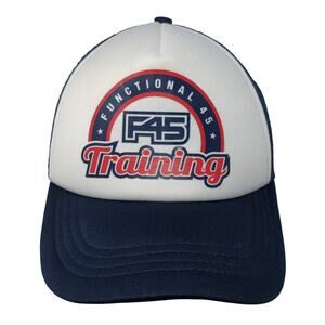 Functional 45 Training Trucker Hat Blue One Size Adjustable Mesh Back Polyester